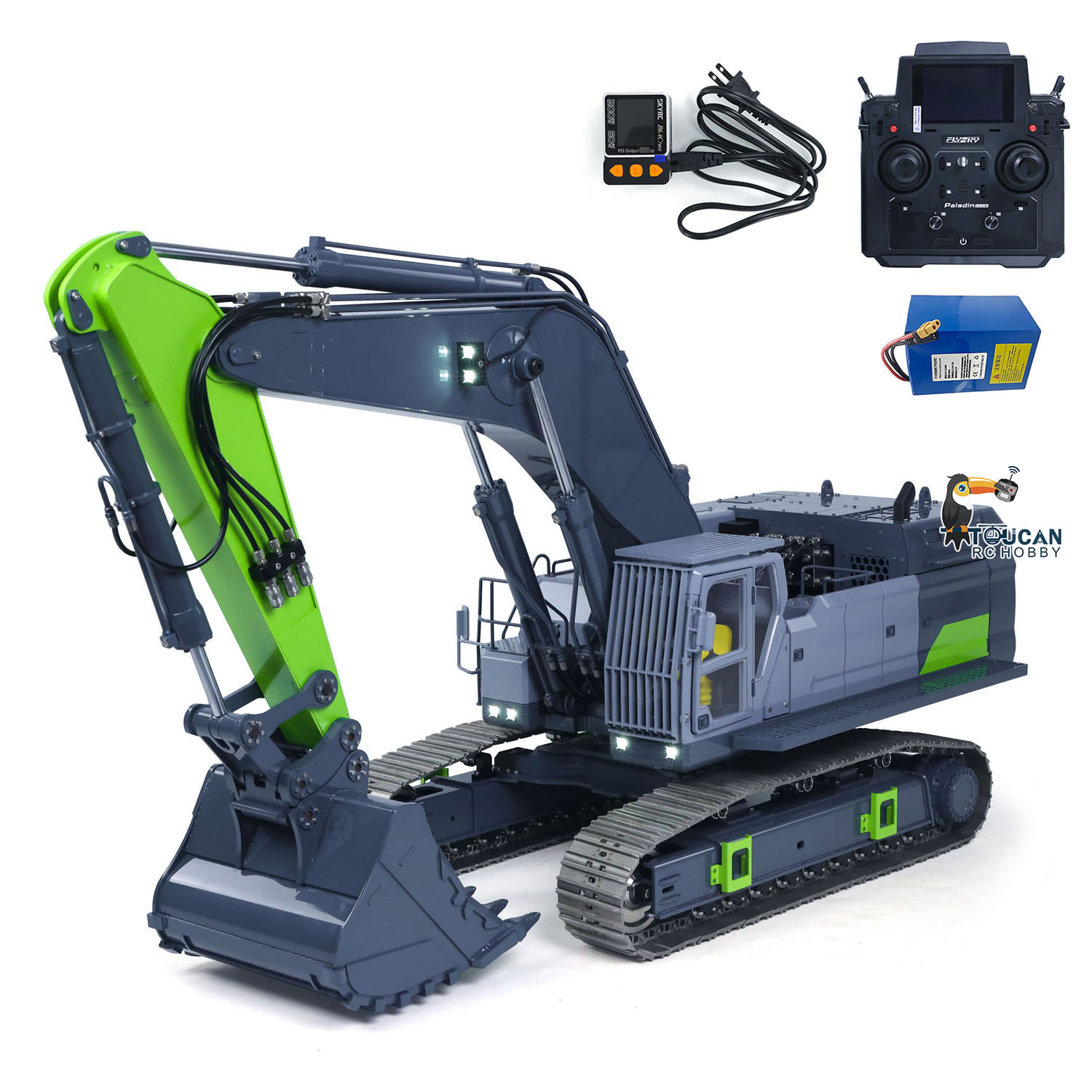 Rc Hobby Direct - 395F 1/12 ラジコン油圧ショベル RTR メタルヘビーデューティーエンジニアリングマシン 6方向方向弁