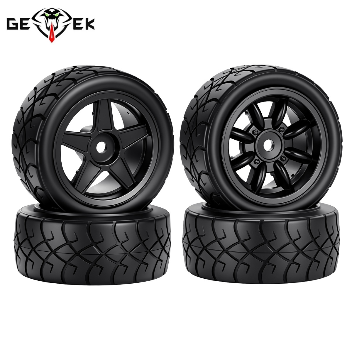 Wheel Rim Rc - 57MMラバータイヤプラスチックホイールリム、12mm六角アダプター付き、1/10 1/12 RCラリーレーシングカー用、TAMIYA M03 M04 M05