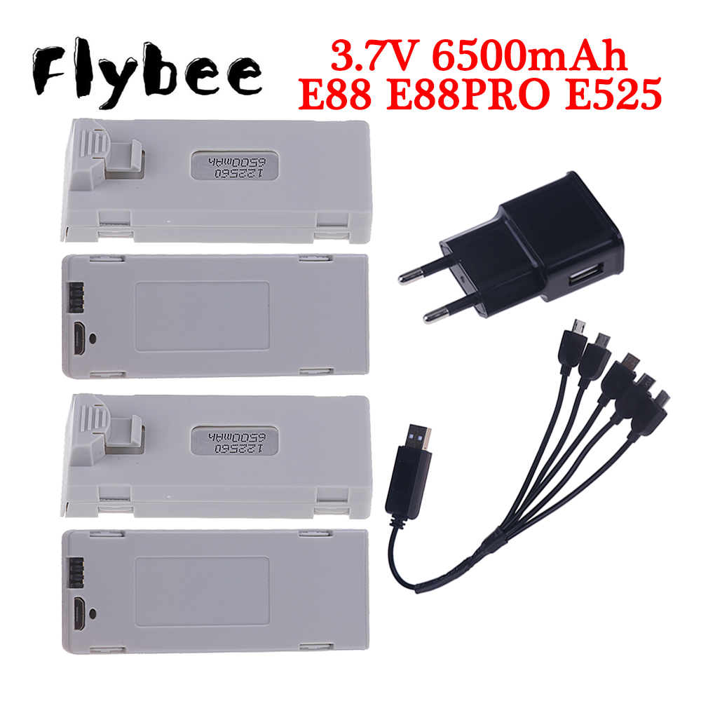Rc Hobby Vehicles - Rcクワッドコプターバッテリー,e88バッテリー,オリジナル,3.7v,6500mah,e88,e88pro,e525,e99,p1,k3,p10,a13,s98用lioバッテリー