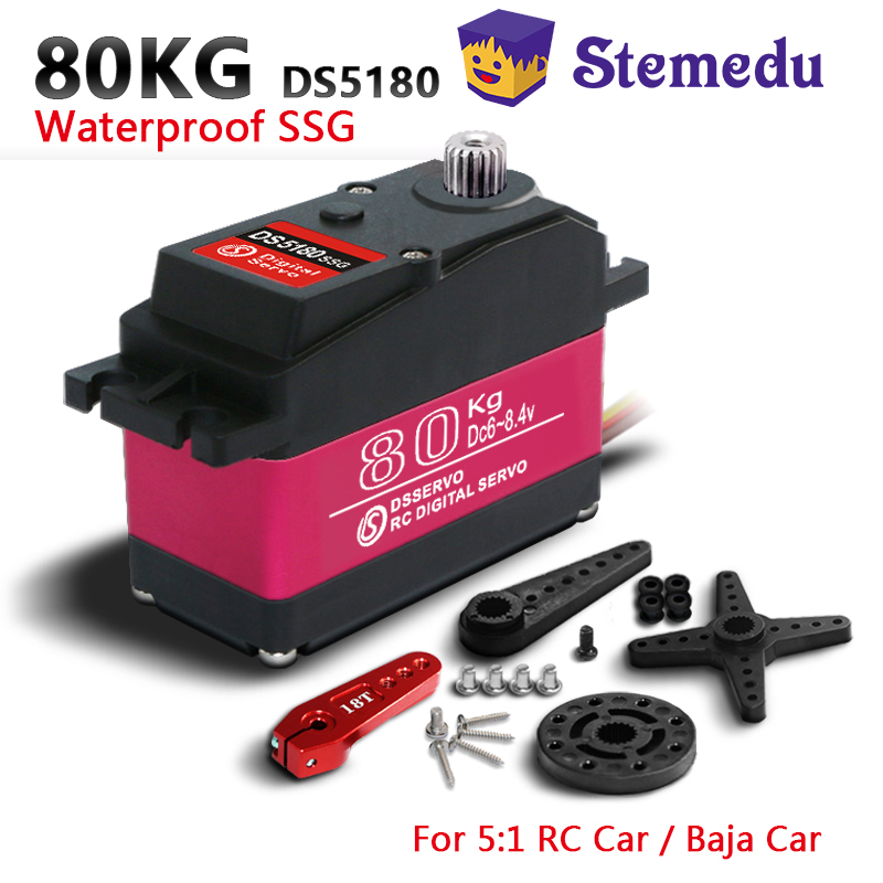 Rc Hobby Shops - Dsサーボ-防水高速トルクデジタルサーボ,金属ギアモーター,redcat hpi baja 5b ss 1/5スケールrc,8.4v,80kg,ds5180
