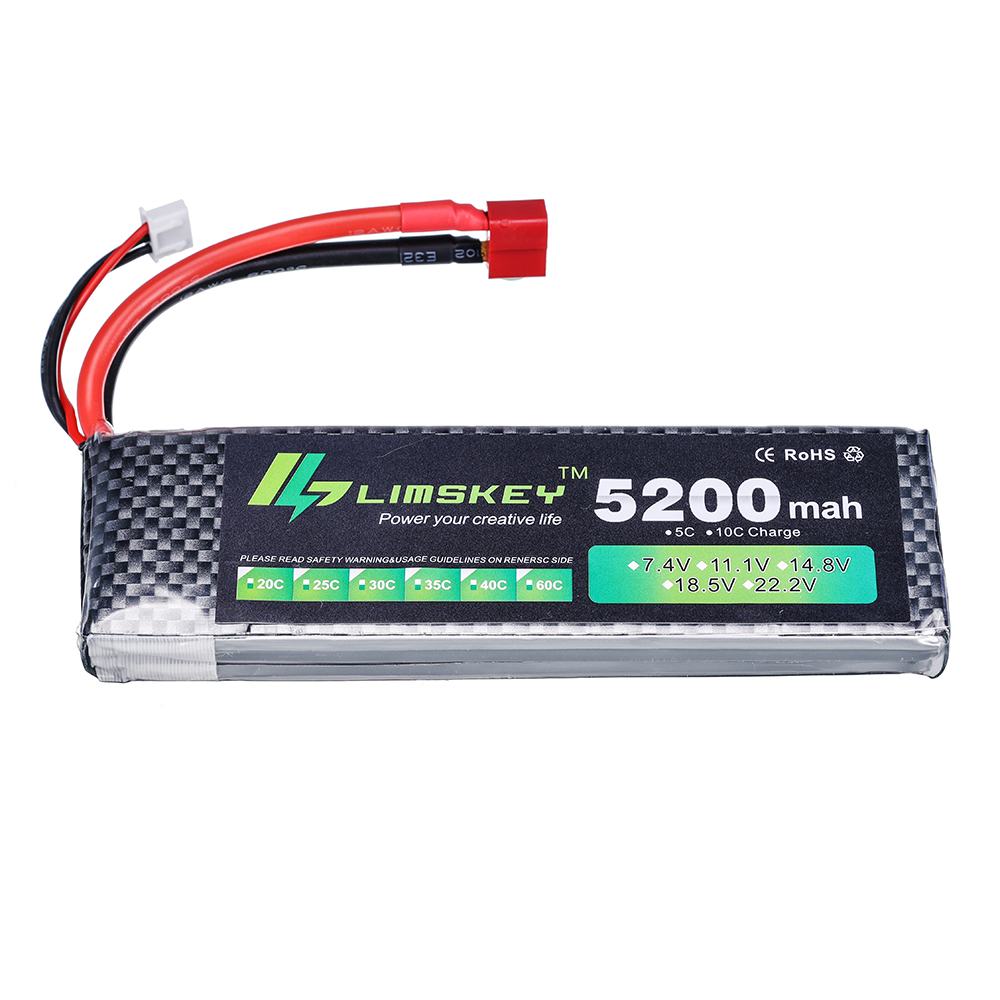 リムスキーパワーバッテリー 7.4V 5200mAh バッテ - Rc Hobby Vehicles のレビューと価格