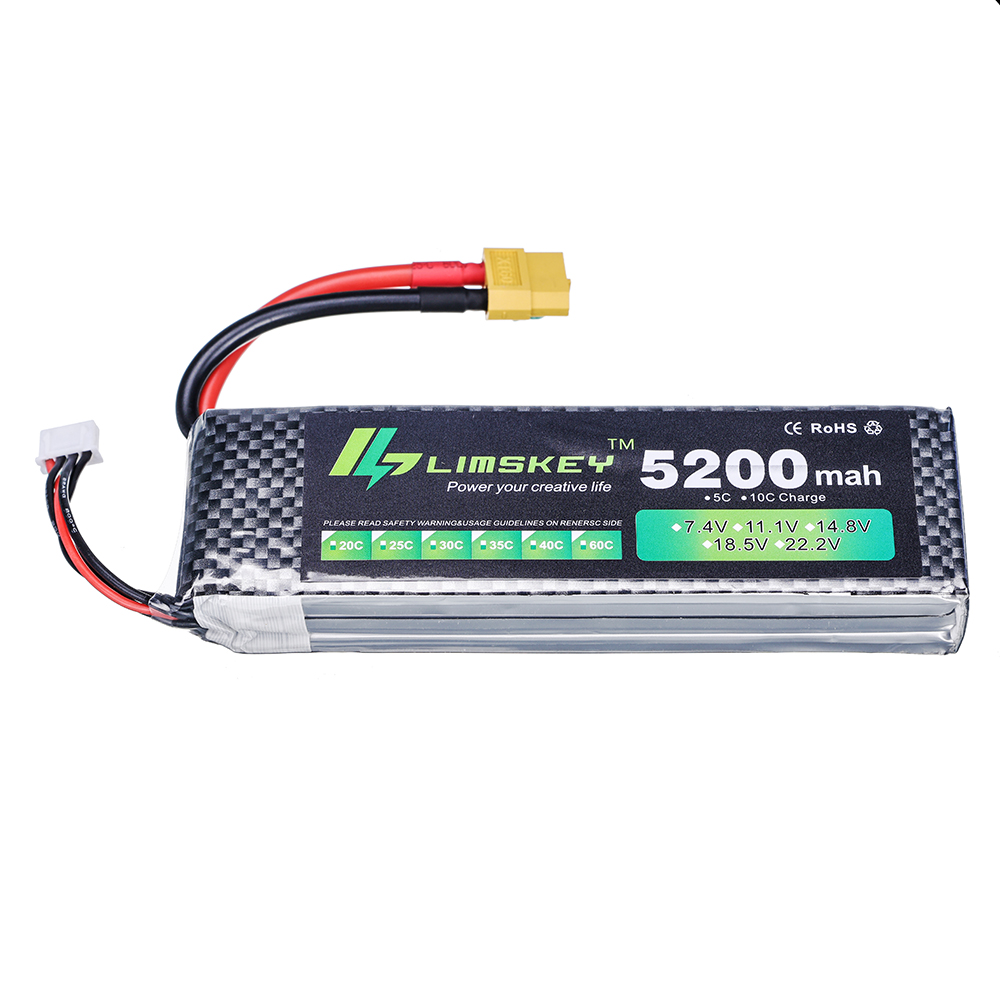 リムスキーパワーバッテリー 7.4V 5200mAh バッテ - Rc Hobby Vehicles のレビューと価格