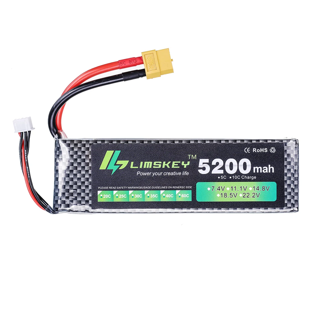 リムスキーパワーバッテリー 7.4V 5200mAh バッテ - Rc Hobby Vehicles のレビューと価格