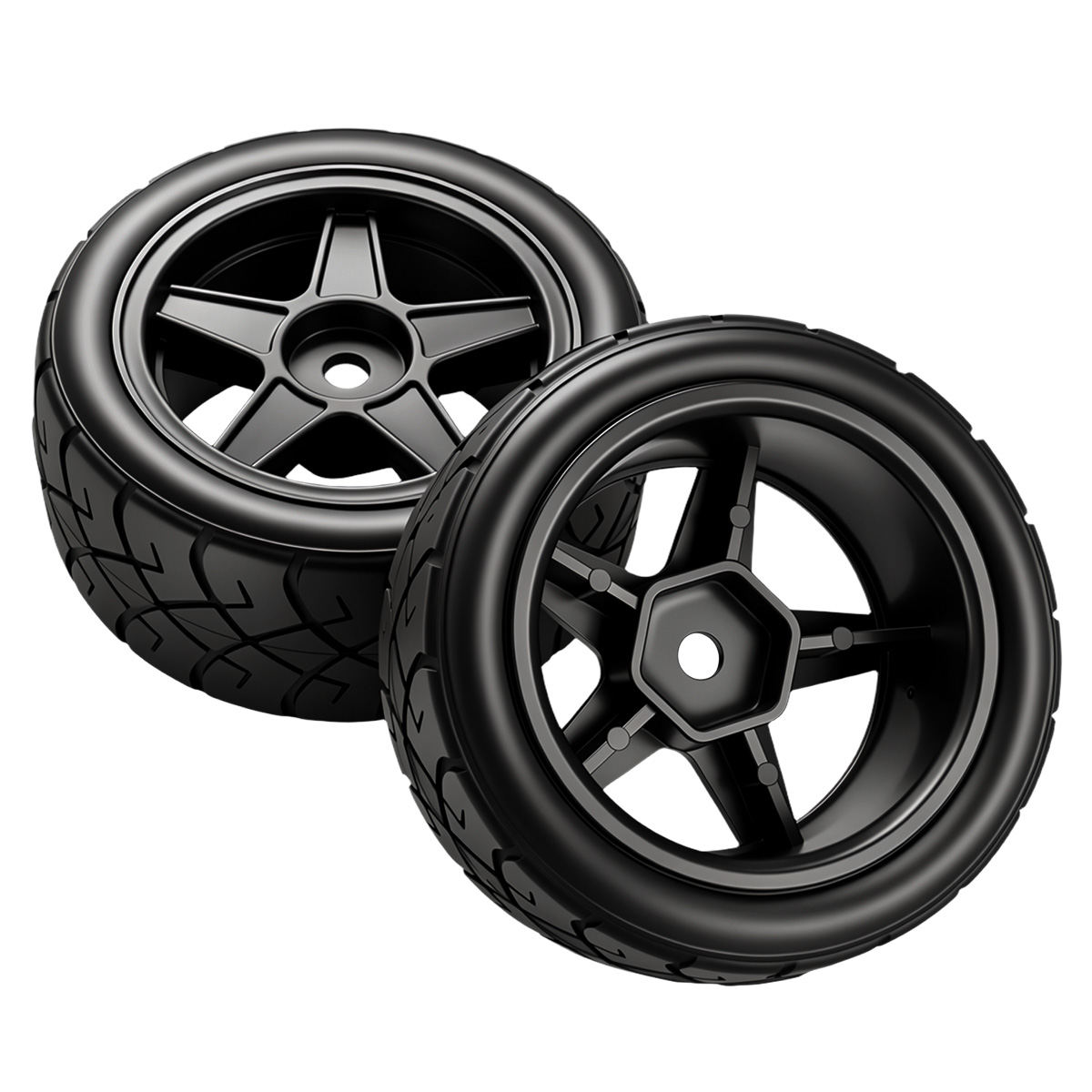 57MMラバータイヤプラスチックホイールリム、12mm六角ア - Wheel Rim Rc のレビューと価格