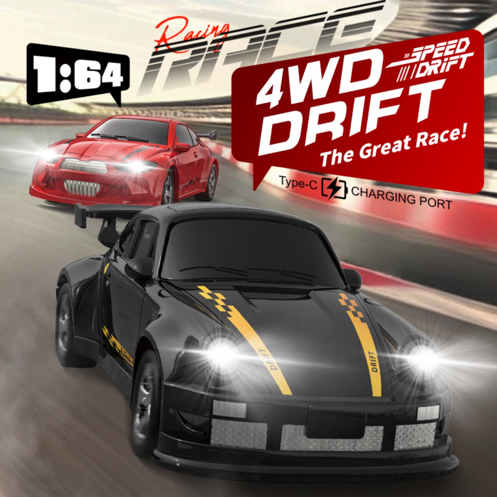 KF20 1:64 RCデスクトップカー 2.4G高速レーシ - Rc Hobby Drift Car のレビューと価格