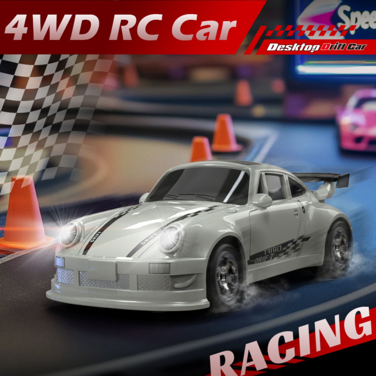 KF20 1:64 RCデスクトップカー 2.4G高速レーシ - Rc Hobby Drift Car のレビューと価格