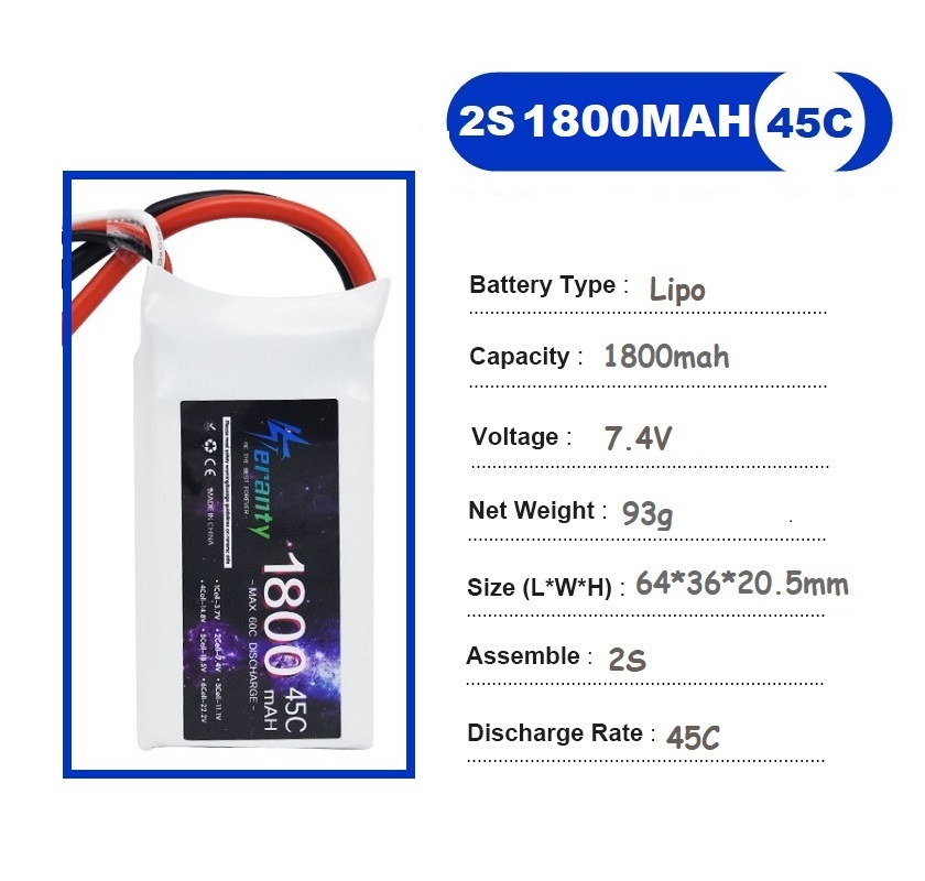 2 個 7.4V Lipo 2S バッテリー 1500mah - Rc Hobby Vehicles のレビューと価格