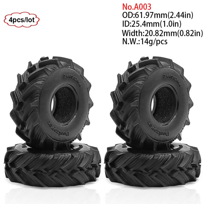 4個入り 1.0インチ 57-67mm RCクローラータイヤ - Wheel Rim Rc のレビューと価格