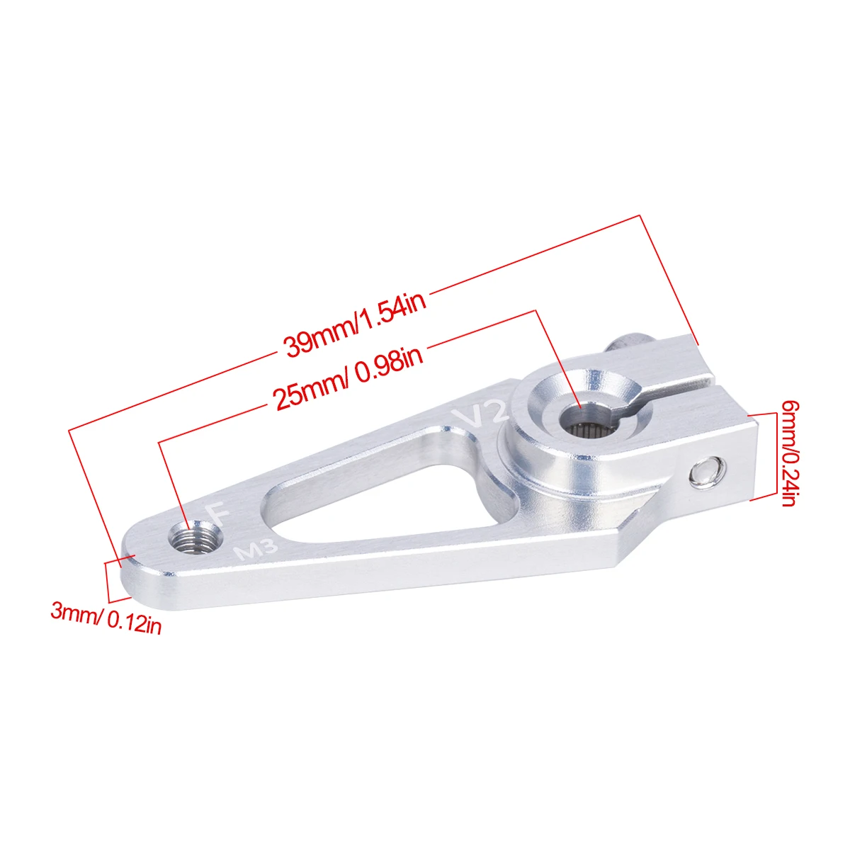 39mm M3 7075アルミニウム製25Tサーボホーンアー - Rc Hobby Shops のレビューと価格